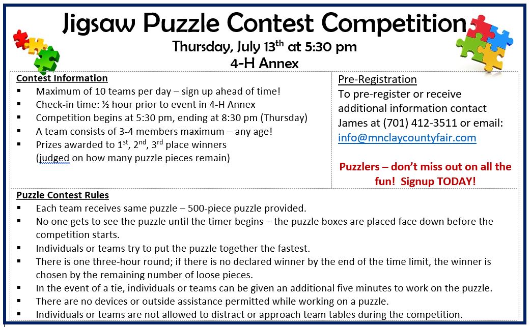 Jigsaw Puzzle Contest